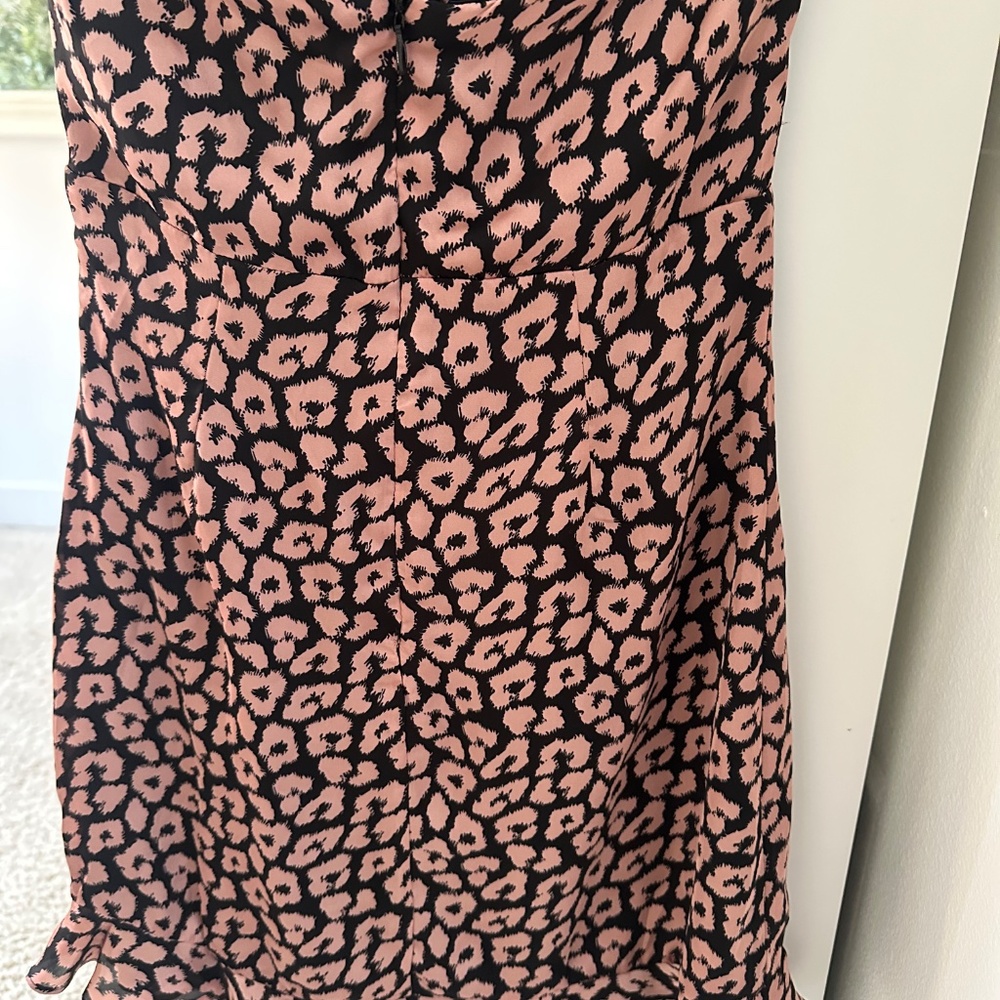 Lulus Castelo Black and Mauve Satin Leopard Print Dress - Picture 5 of 9